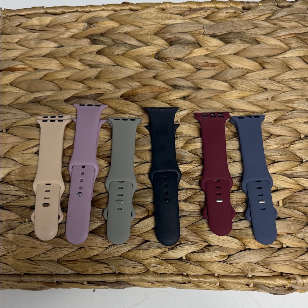 Set of Six Silicone Watch Bands